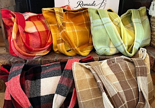 Vintage Wool Oversized Tote Bags