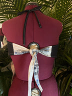 Vintage tea towel halter neck top- “Early Sydney” size 16A/B