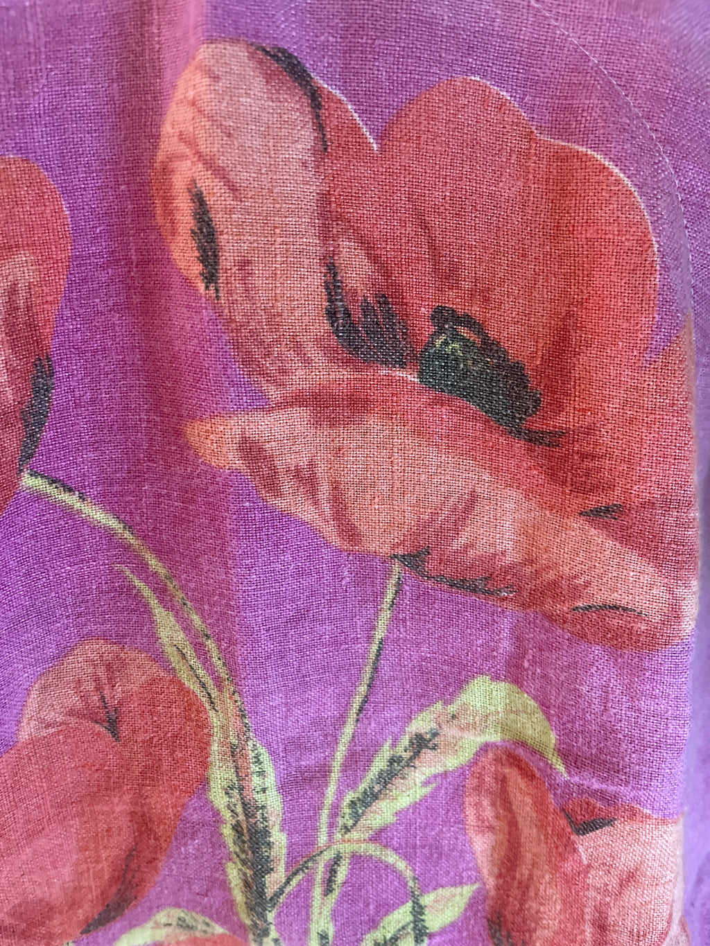 Vintage tea towel halter neck floral top. Size 16A/B