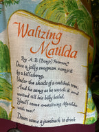 Vintage tea towel halter neck top “Waltzing Matilda” Size 16 C/D