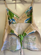 Vintage Tea towel “Wiltshire” halter neck top. Up to size 14