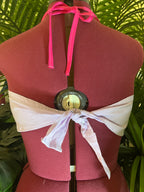 Vintage tea towel halter neck top “Flamingo” Size 18A/B