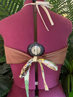 Vintage tea towel halter neck top. “Colonial Australia” 1993 calendar. Size 18A/B