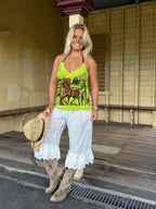 Vintage hand towel halter neck top. Size 8-18