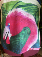 Vintage tea towel halter neck top “Flamingo” Size 18A/B