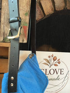 Strap Detail Blue Wool Blanket Messenger Bag by Clove-Remade