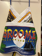 Vintage linen tea towel “Broome” halter neck top. Up to size 16