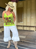 Vintage hand towel halter neck top. Size 8-18