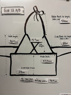 Vintage tea towel halter neck top “The Kimberley” Size 12A/B