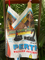 Vintage tea towel halter neck top- “Perth” Size 14A/B