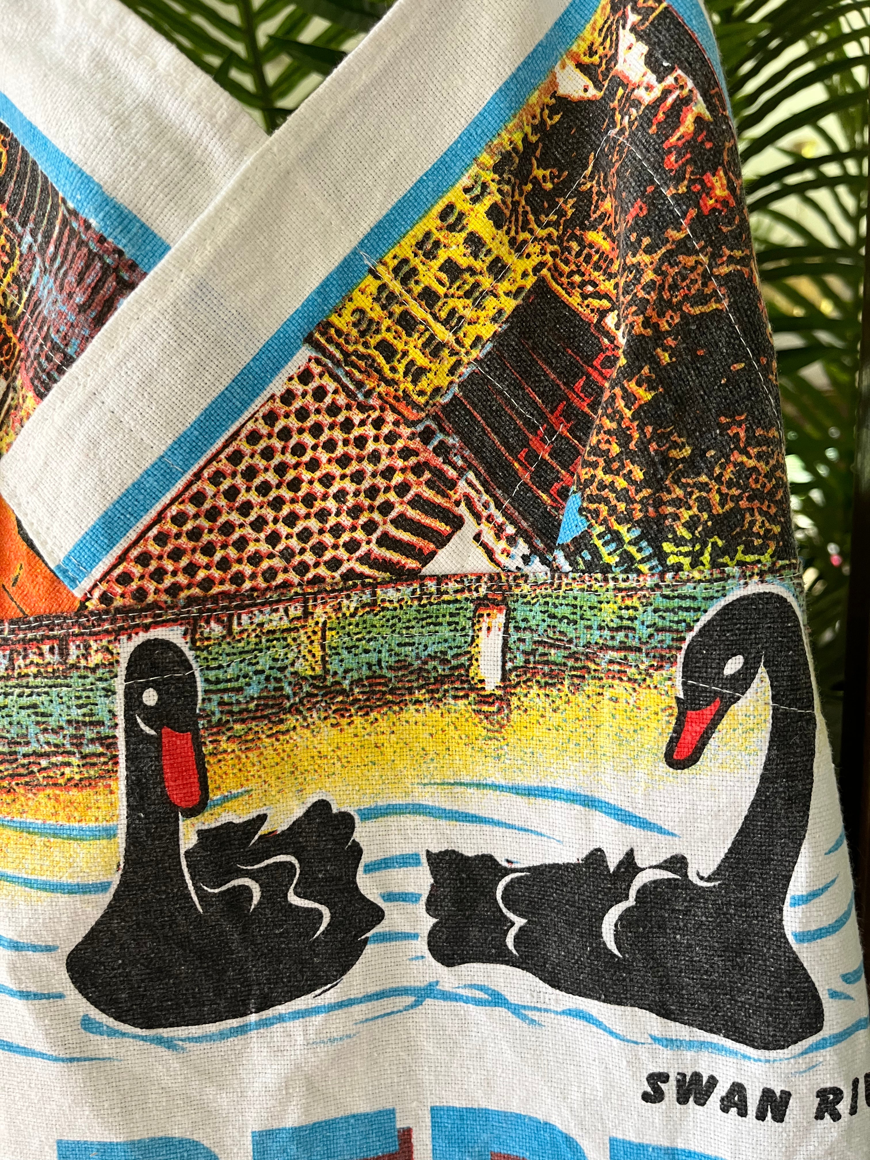 Vintage tea towel halter neck top- “Perth” Size 14A/B