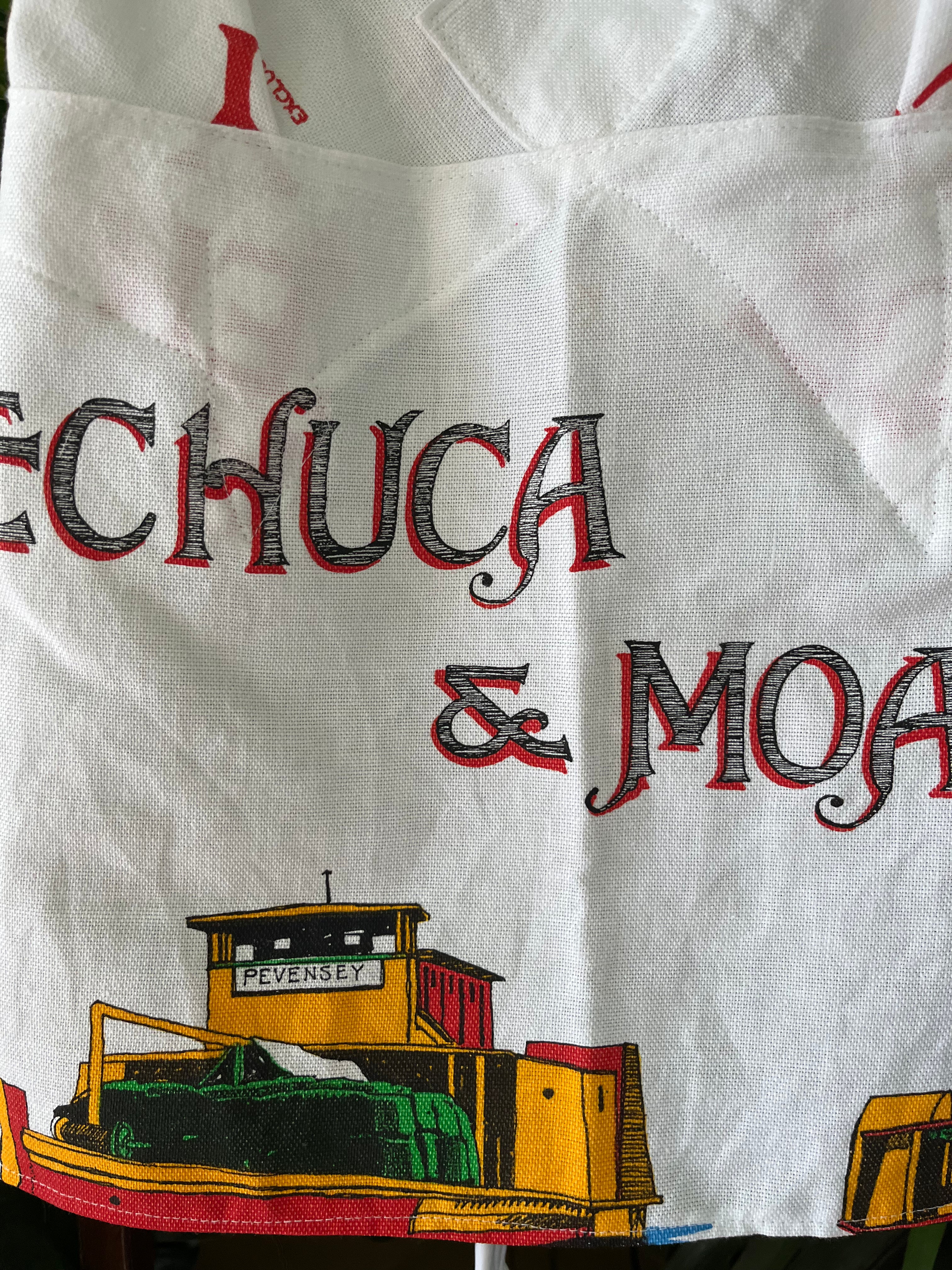 Vintage tea towel halter neck top “Echuca &Moama” Size 14 A/B