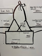 Tea towel halter neck top “Lord Howe Island” Size 14D
