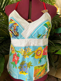 Tea towel halter neck top “Lord Howe Island” Size 14D