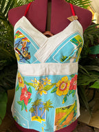 Tea towel halter neck top “Lord Howe Island” Size 14D