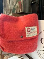Adorable Pink Vintage Wool Blanket Messenger Bag with Original Label Feature by Clove Remade