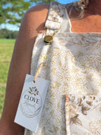 Pinafore Dress - Upcycled, Earthy, Natural. Size 12-14.